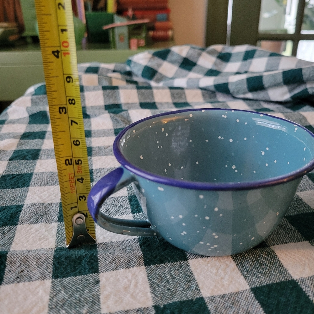 Blue Speckled Enamel Mug